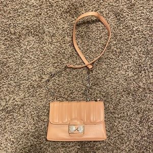 Topshop nude / blush crossbody with shell detail